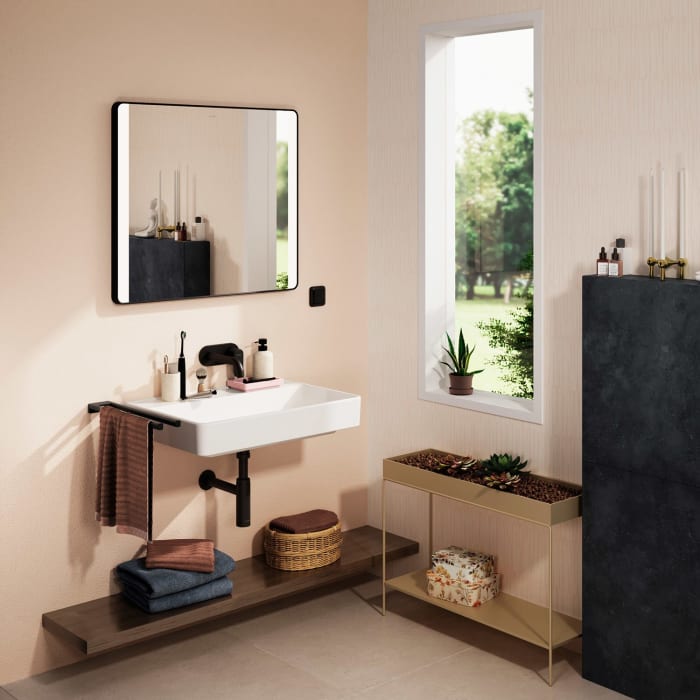 hansgrohe Xanuia Q Waschtisch 700/480 ohne Hahnloch und Überlauf, SmartClean