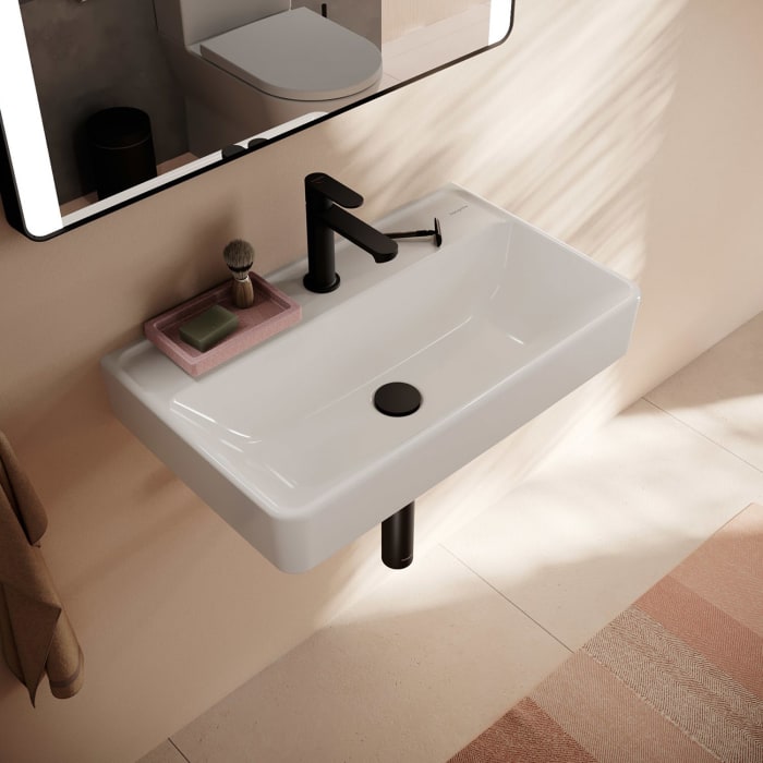 hansgrohe Xanuia Q Waschtisch Compact 650/390 mit Hahnloch ohne Überlauf