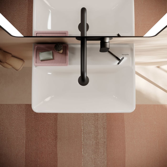 hansgrohe Xanuia Q Waschtisch Compact 550/370 ohne Hahnloch und Überlauf, SmartClean