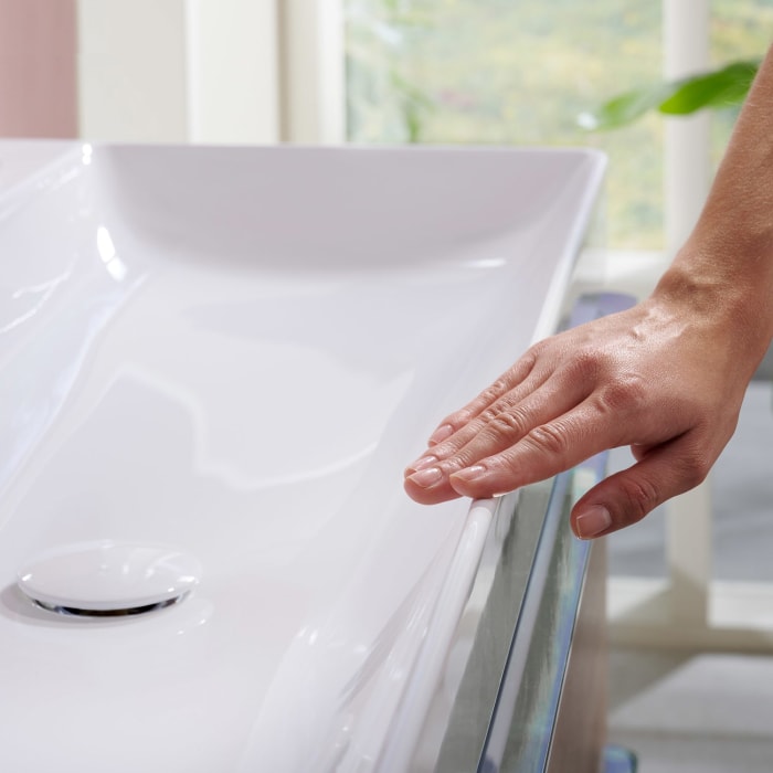 hansgrohe Xelu Q Aufsatz-Waschbecken 60 x 48 cm geschliffen, ohne Hahnloch