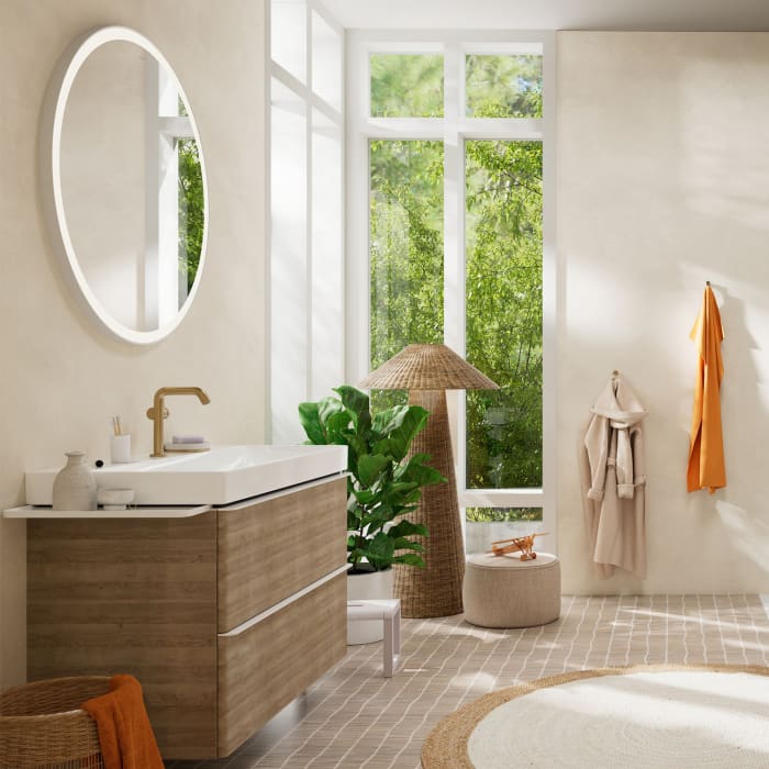 hansgrohe Xelu Q Waschbecken 100 x 48 cm ungeschliffen, mit 1 Hahnloch