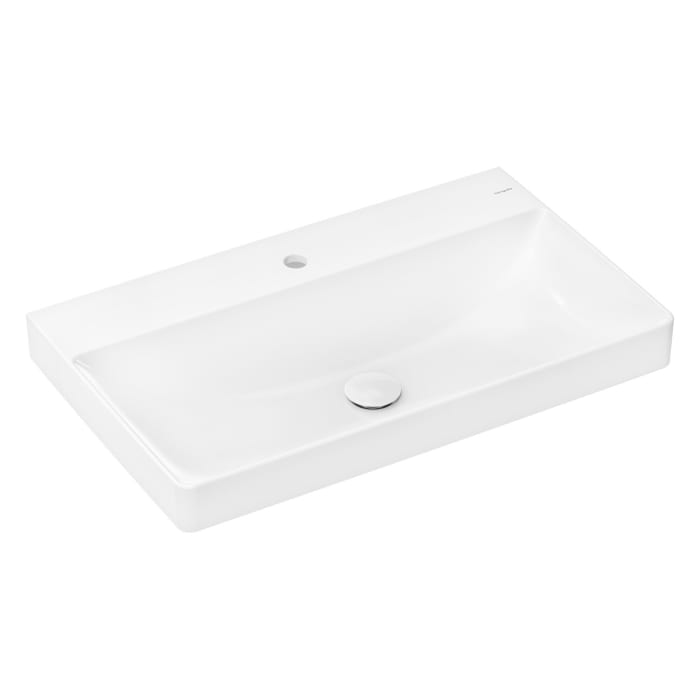 hansgrohe Xelu Q Waschbecken 80 x 48 cm ungeschliffen, mit 1 Hahnloch
