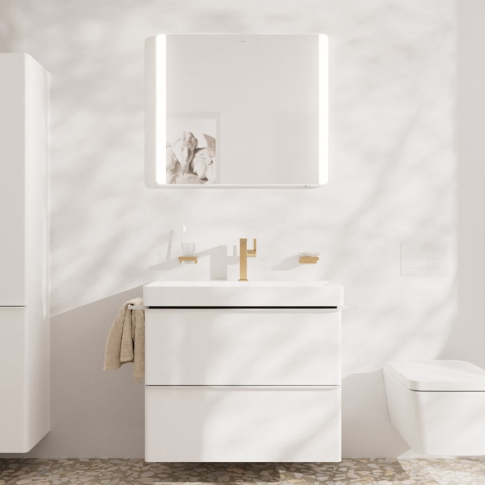 hansgrohe Xelu Q Waschbecken 80 x 48 cm ungeschliffen, mit 1 Hahnloch