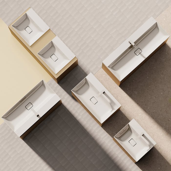 hansgrohe Xevolos E Aufsatzwaschtisch geschliffen 60 x 48 cm ohne Hahnloch ohne Überlauf