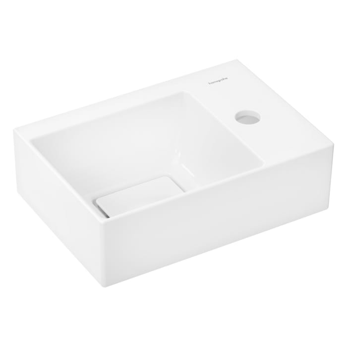 hansgrohe Xevolos E Handwaschbecken 36 x 25 cm mit Hahnloch rechts ohne Überlauf