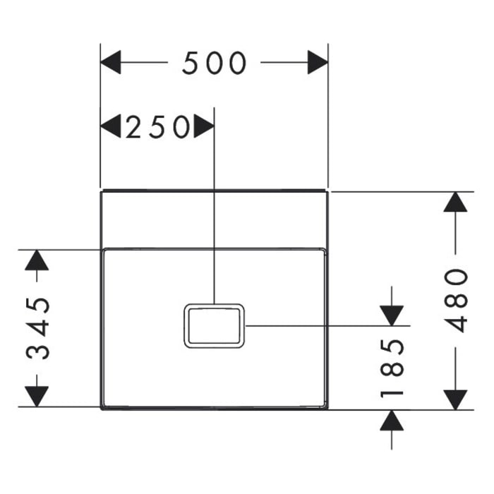 hansgrohe Xevolos E Handwaschbecken 50 x 48 cm ohne Hahnloch ohne Überlauf