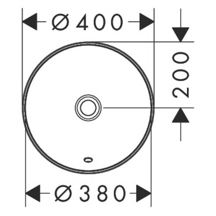 hansgrohe Xuniva S Einbauwaschtisch rund Ø 40 cm, mit Überlauf, mit SmartClean