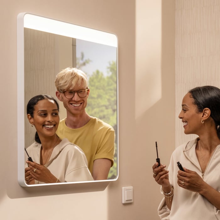 hansgrohe Xarita Lite Q Spiegel mit horizontaler LED-Beleuchtung 600/30 für Wandschalter