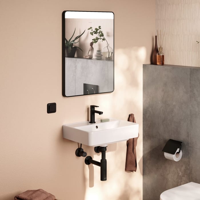 hansgrohe Xarita Lite Q Spiegel mit horizontaler LED-Beleuchtung 500/30 für Wandschalter