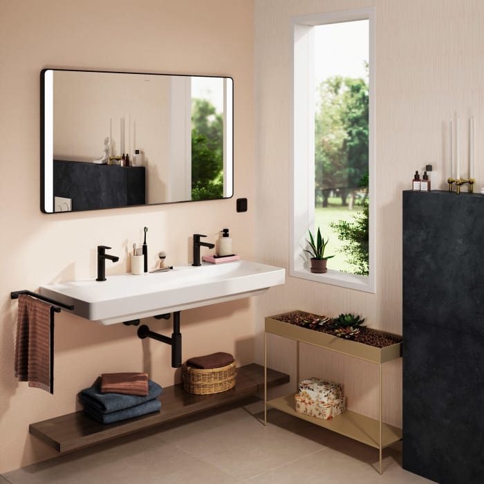 hansgrohe Xarita Lite Q Spiegel mit seitlicher LED-Beleuchtung 1200/30 für Wandschalter