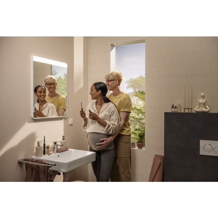 hansgrohe Xarita Lite Q Spiegel mit horizontaler LED-Beleuchtung 600/30 für Wandschalter