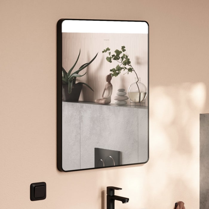 hansgrohe Xarita Lite Q Spiegel mit horizontaler LED-Beleuchtung 500/30 für Wandschalter