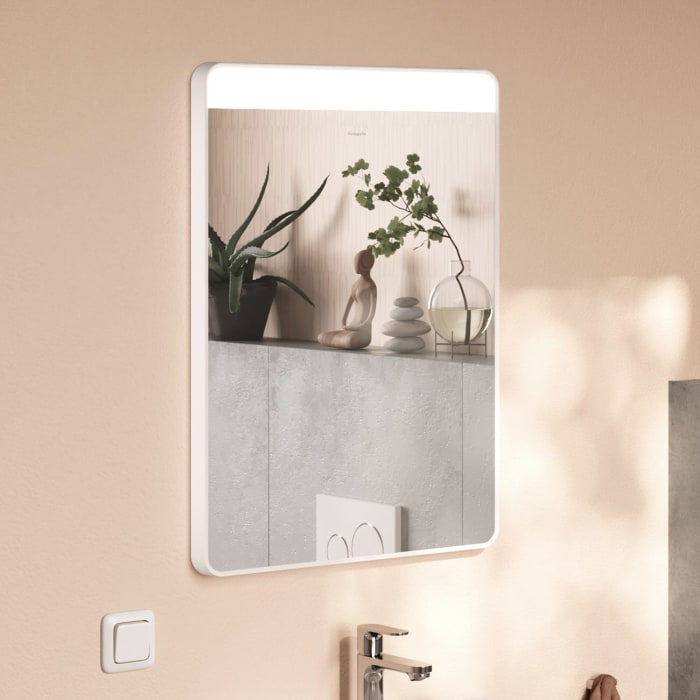hansgrohe Xarita Lite Q Spiegel mit horizontaler LED-Beleuchtung 500/30 für Wandschalter