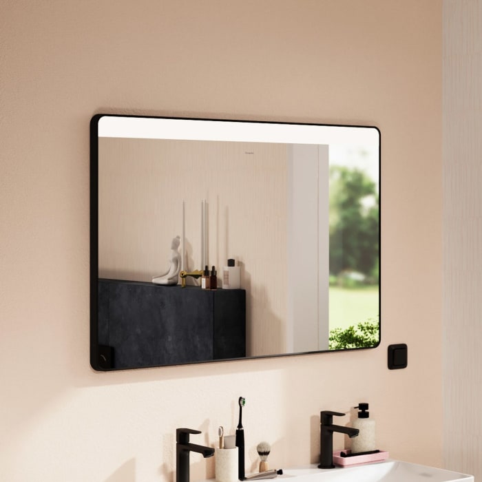 hansgrohe Xarita Lite Q Spiegel mit horizontaler LED-Beleuchtung 1000/30 für Wandschalter