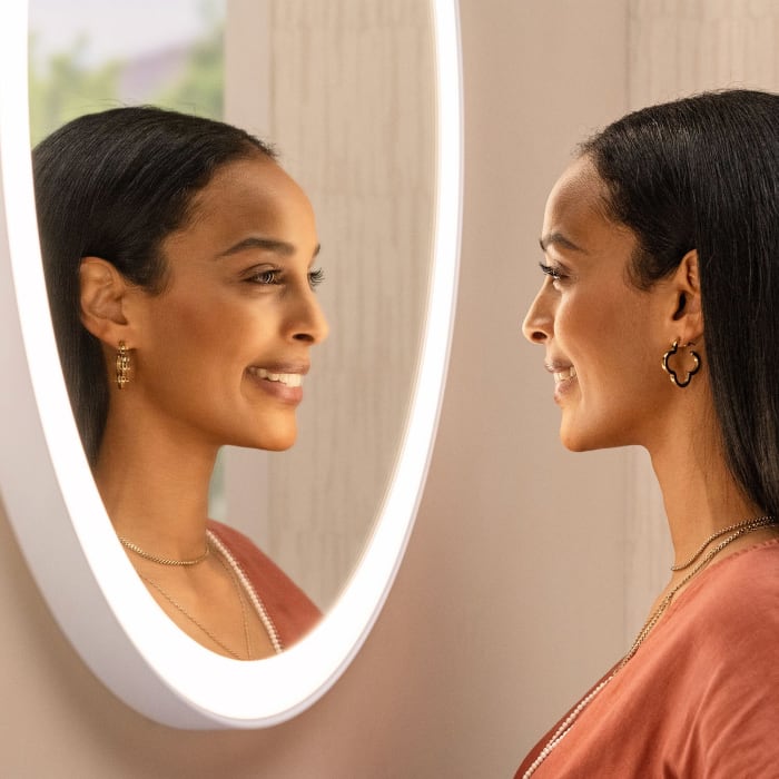 hansgrohe Xarita Lite S Spiegel mit runder LED-Beleuchtung 900/30 für Wandschalter