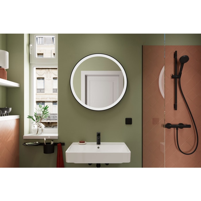 hansgrohe Xarita Lite S Spiegel mit runder LED-Beleuchtung 700/30 für Wandschalter