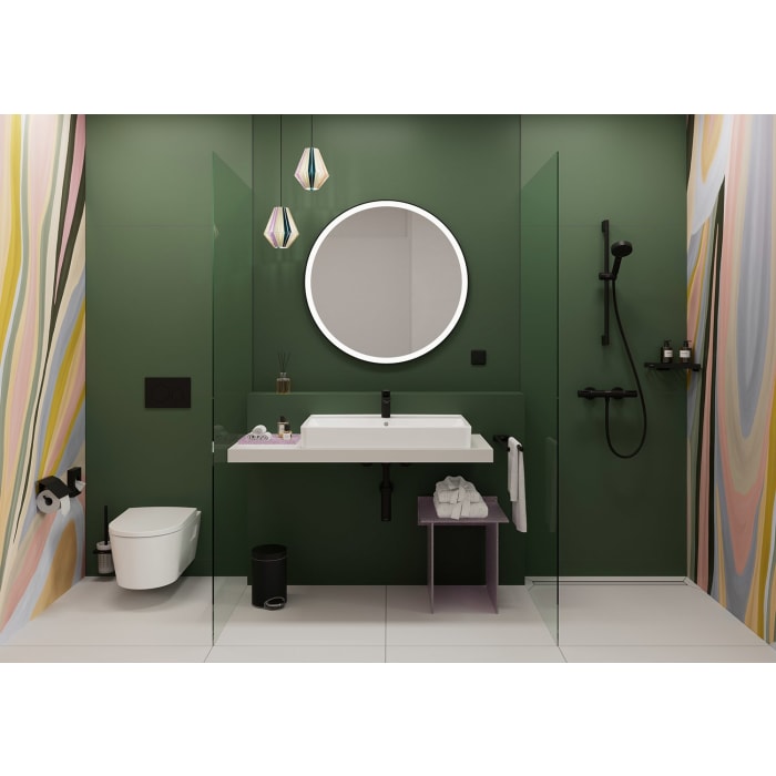 hansgrohe Xarita Lite S Spiegel mit runder LED-Beleuchtung 900/30 für Wandschalter