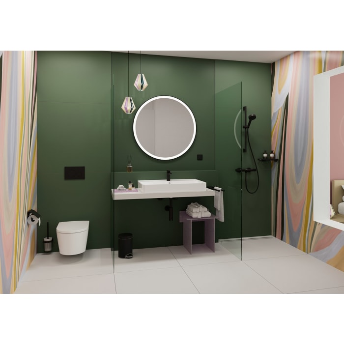 hansgrohe Xarita Lite S Spiegel mit runder LED-Beleuchtung 900/30 für Wandschalter