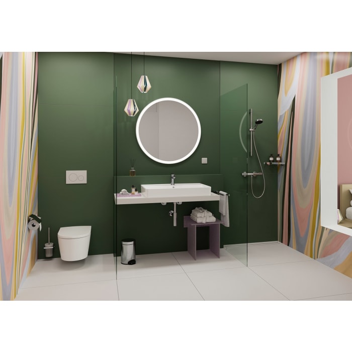 hansgrohe Xarita Lite S Spiegel mit runder LED-Beleuchtung 900/30 für Wandschalter