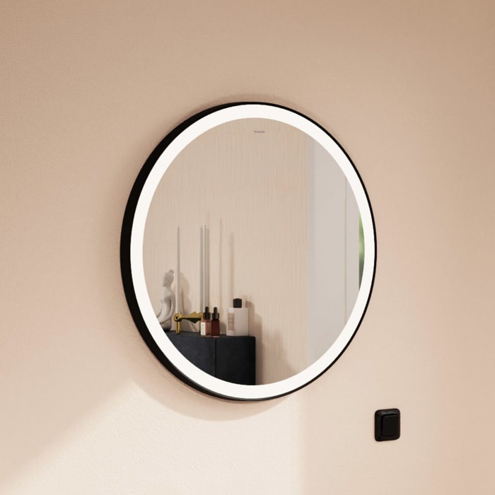 hansgrohe Xarita Lite S Spiegel mit runder LED-Beleuchtung 700/30 für Wandschalter