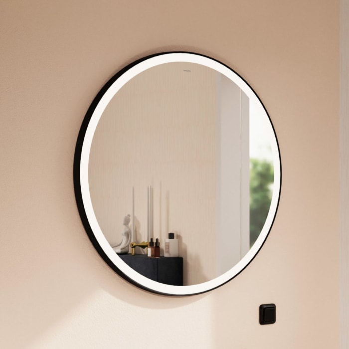 hansgrohe Xarita Lite S Spiegel mit runder LED-Beleuchtung 900/30 für Wandschalter