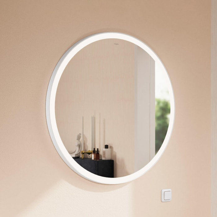 hansgrohe Xarita Lite S Spiegel mit runder LED-Beleuchtung 900/30 für Wandschalter