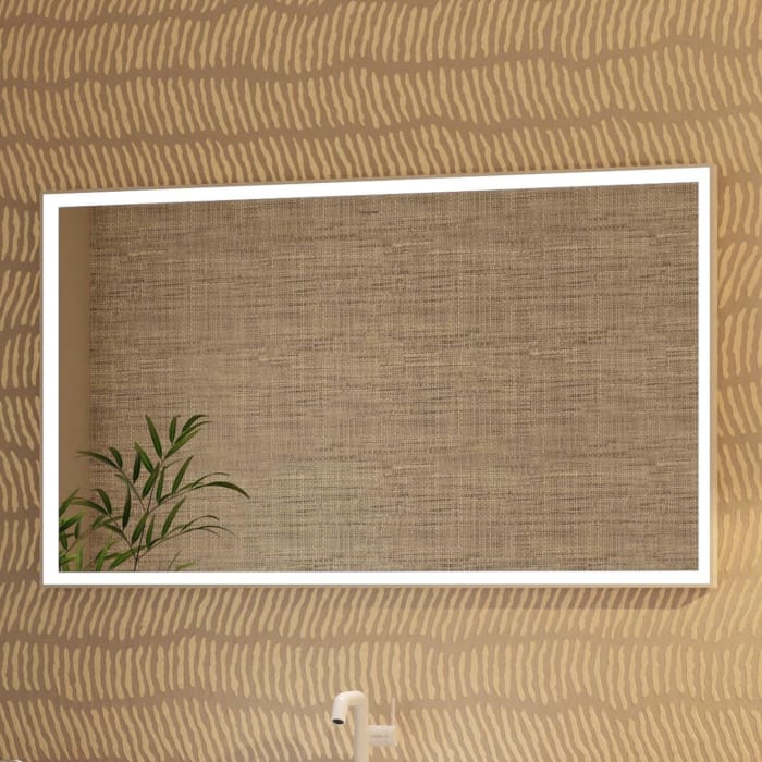 hansgrohe Xarita E Badspiegel in Mattweiß 120 x 70 cm mit Infrarot-Sensor