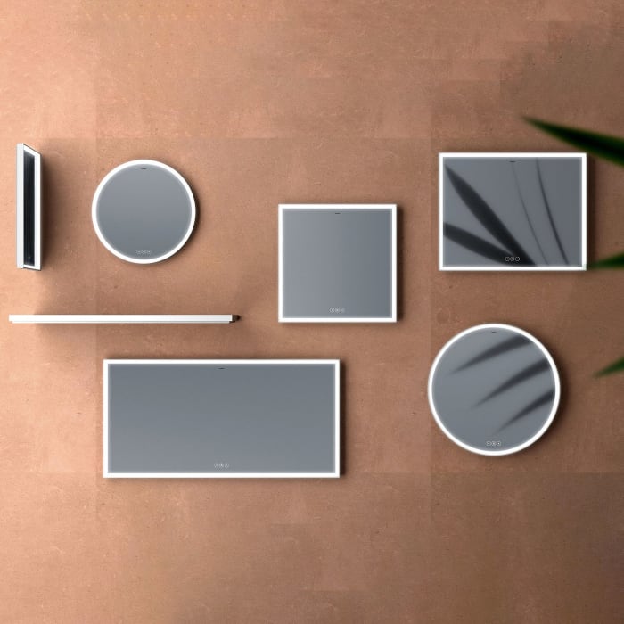 hansgrohe Xarita E Badspiegel 140 x 70 cm mit kapazitivem Berührungssensor in mattweiß