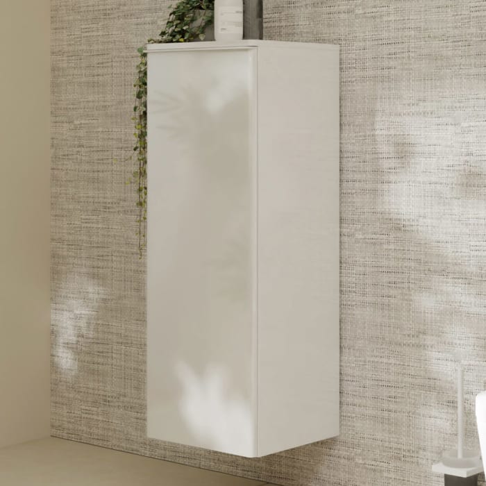 hansgrohe Xelu Q Halbhochschrank 40 x 106,5 cm, 1 Tür mit Anschlag links, Griff mattweiß