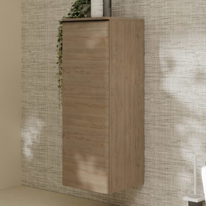 hansgrohe Xelu Q Halbhochschrank 40 x 106,5 cm, 1 Tür mit Anschlag links, Griff mattschwarz