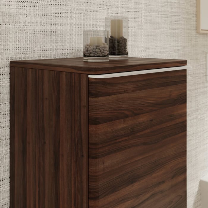 hansgrohe Xelu Q Halbhochschrank 40 x 106,5 cm, 1 Tür mit Anschlag rechts, Griff mattweiß