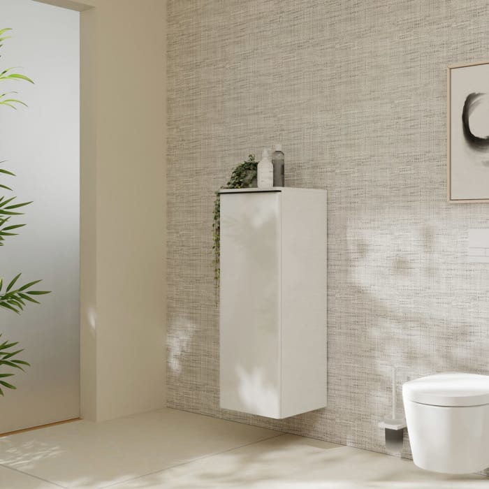 hansgrohe Xelu Q Halbhochschrank 40 x 106,5 cm, 1 Tür mit Anschlag links, Griff mattschwarz