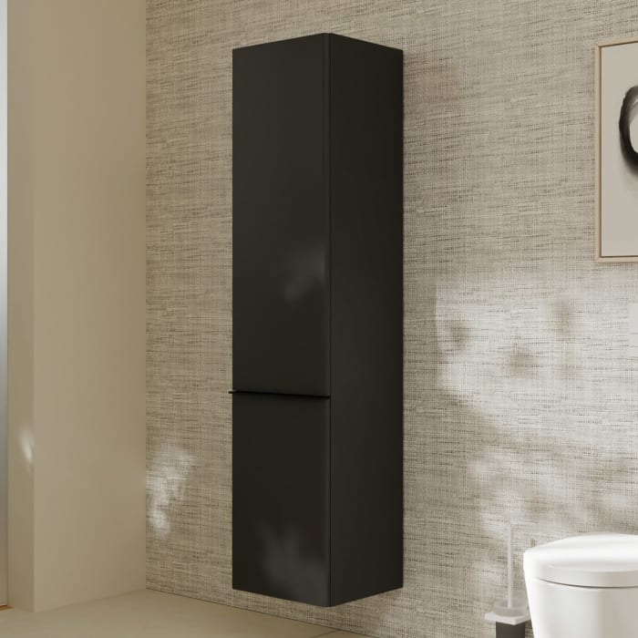 hansgrohe Xelu Q Hochschrank 40 x 165 cm, 2 Türen mit Anschlag links, Griff mattschwarz