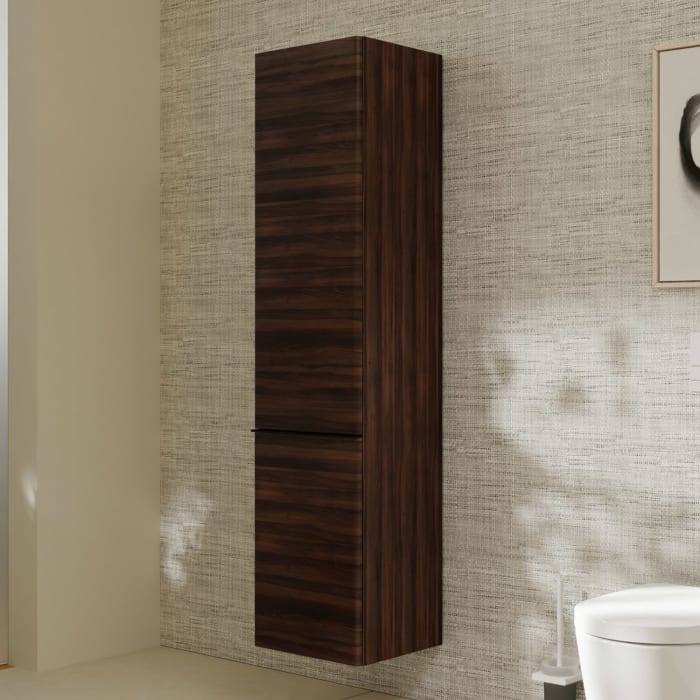 hansgrohe Xelu Q Hochschrank 40 x 165 cm, 2 Türen mit Anschlag links, Griff mattschwarz