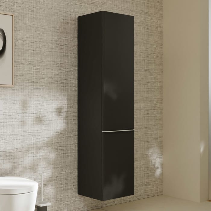 hansgrohe Xelu Q Hochschrank 40 x 165 cm, 2 Türen mit Anschlag rechts, Griff mattweiß