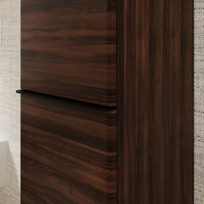 hansgrohe Xelu Q Hochschrank 40 x 165 cm, 2 Türen mit Anschlag links, Griff mattschwarz