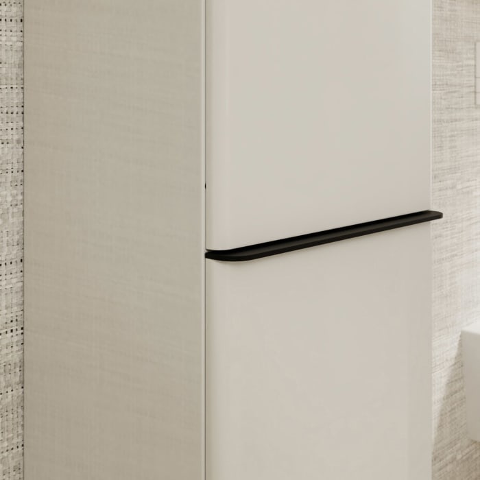 hansgrohe Xelu Q Hochschrank 40 x 165 cm, 2 Türen mit Anschlag rechts, Griff mattschwarz