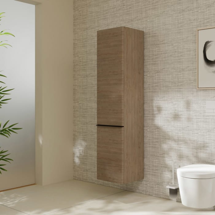 hansgrohe Xelu Q Hochschrank 40 x 165 cm, 2 Türen mit Anschlag links, Griff mattschwarz