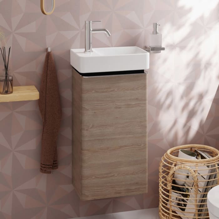 hansgrohe Xelu Q Waschtischunterschrank 34 x 60,5 cm, 1 Tür mit Anschlag links, Griff chrom