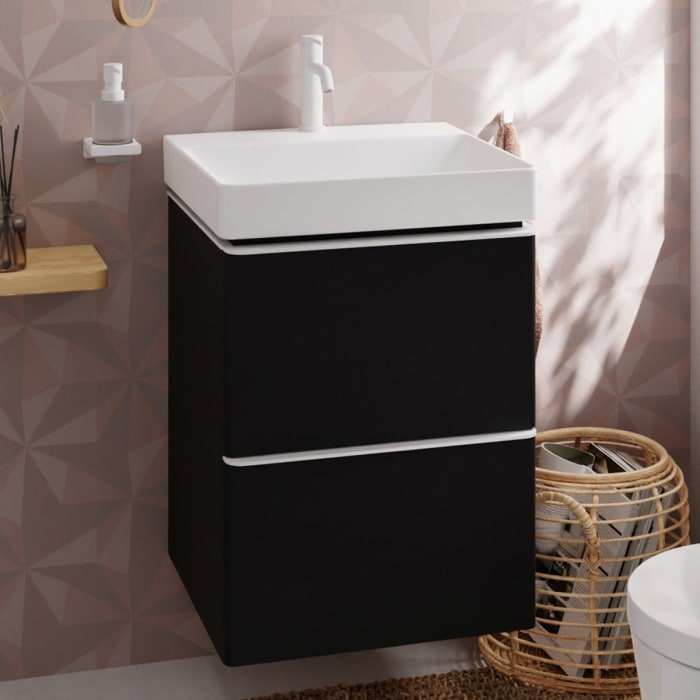 hansgrohe Xelu Q Waschtischunterschrank 48 x 60,5 cm, 2 Schubkästen, Griff mattweiß