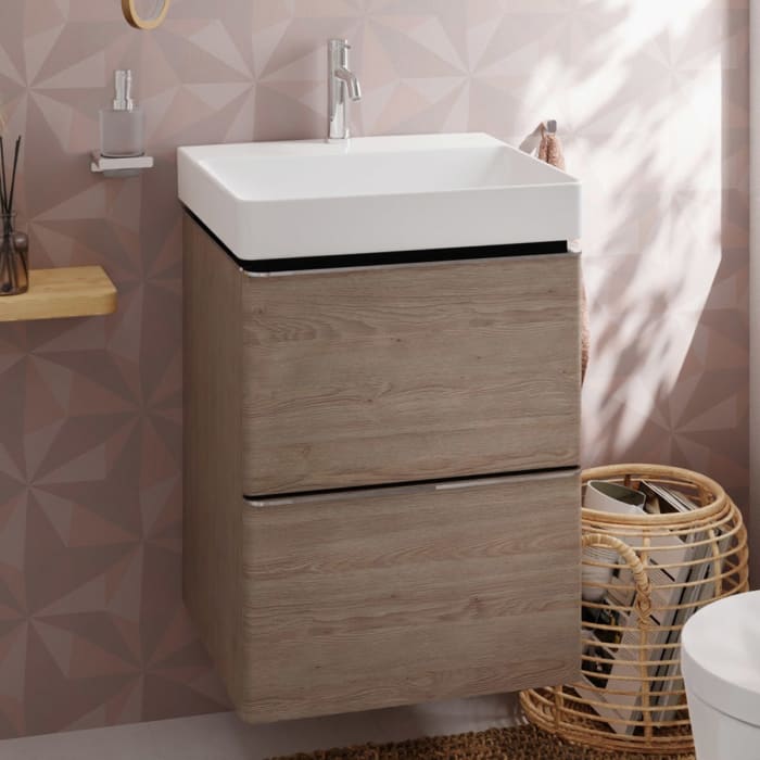 hansgrohe Xelu Q Waschtischunterschrank 48 x 60,5 cm, 2 Schubkästen, Griff chrom