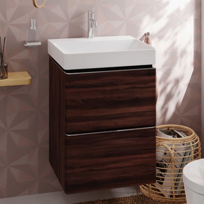 hansgrohe Xelu Q Waschtischunterschrank 48 x 60,5 cm, 2 Schubkästen, Griff chrom