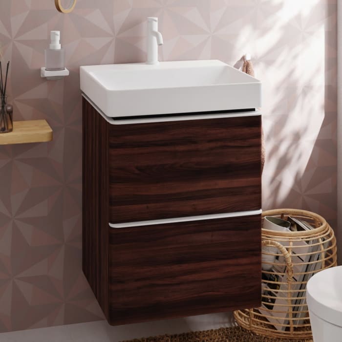 hansgrohe Xelu Q Waschtischunterschrank 48 x 60,5 cm, 2 Schubkästen, Griff mattweiß