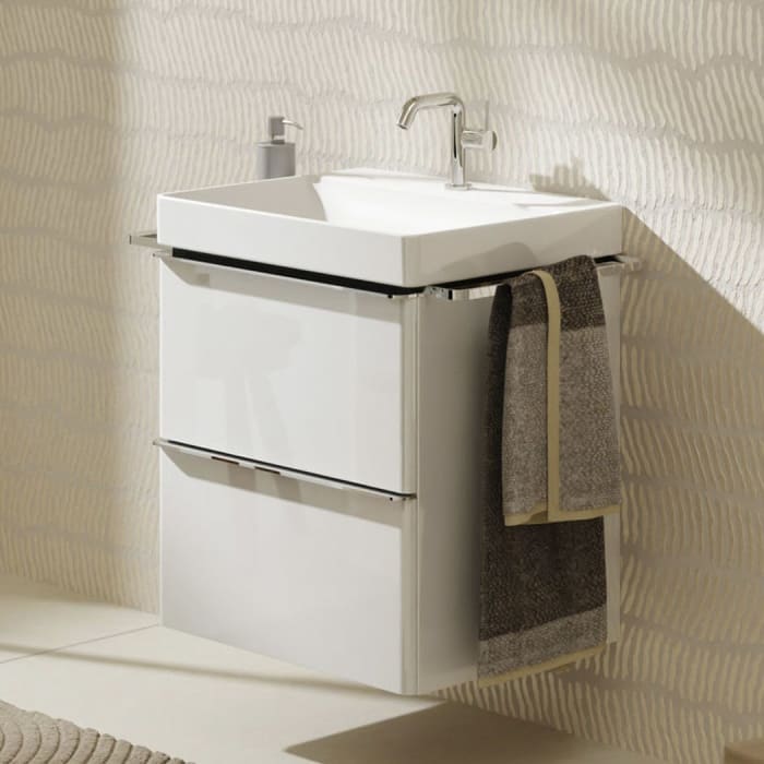 hansgrohe Xelu Q Waschtischunterschrank 58 x 60,5 cm, 2 Schubkästen, Griff chrom