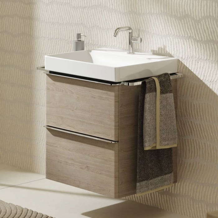 hansgrohe Xelu Q Waschtischunterschrank 58 x 60,5 cm, 2 Schubkästen, Griff chrom