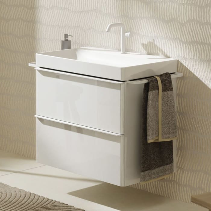 hansgrohe Xelu Q Waschtischunterschrank 78 x 60,5 cm, 2 Schubkästen, Griff mattweiß