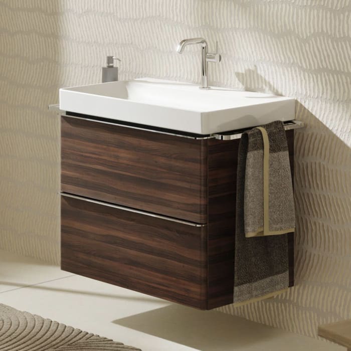 hansgrohe Xelu Q Waschtischunterschrank 78 x 60,5 cm, 2 Schubkästen, Griff chrom