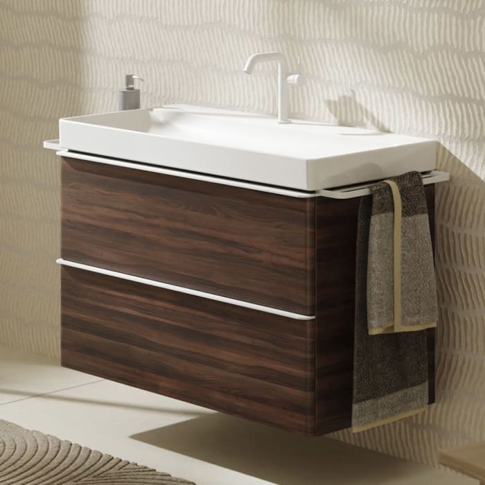 hansgrohe Xelu Q Waschtischunterschrank 98 x 60,5 cm, 2 Schubkästen, Griff mattweiß