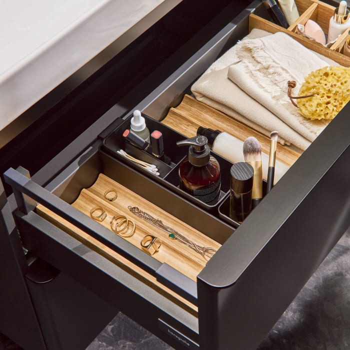 hansgrohe Xelu Q Waschtischunterschrank 98 x 60,5 cm, 2 Schubkästen, Griff mattschwarz