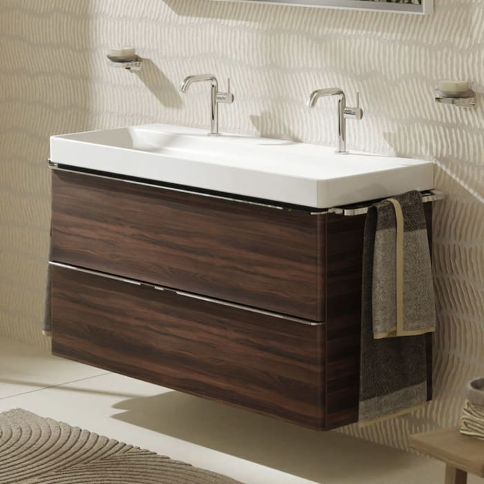 hansgrohe Xelu Q Waschtischunterschrank 118 x 60,5 cm, 2 Schubkästen, Griff chrom